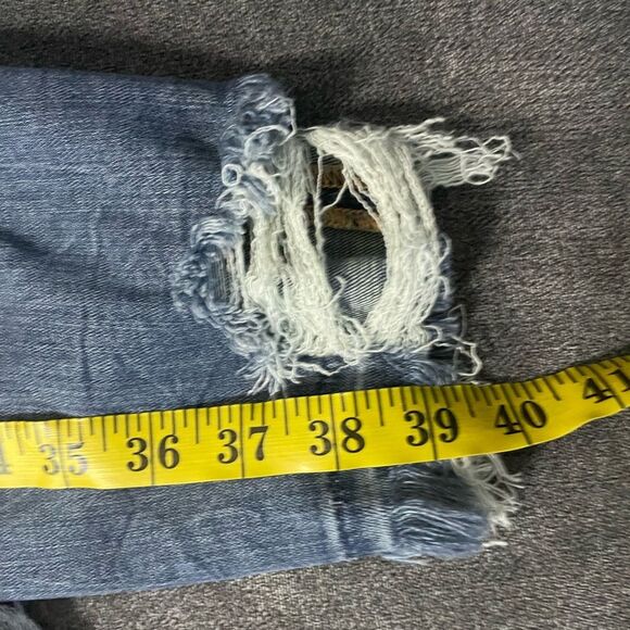 Women’s Good American Good Legs Blue Distressed Jeans RN151301 Size 16 stretchy - Picture 9 of 10